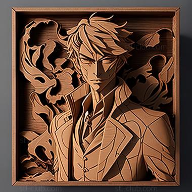 3D model Kazuya Nakai from Bungo Stray Dogs (STL)